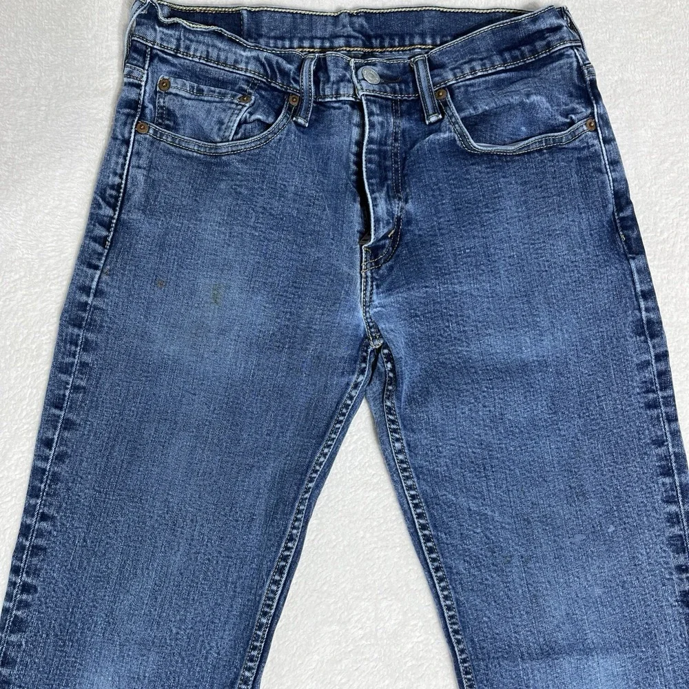 Levi's 514 Straight Leg Regular Fit Med Wash Denim Jeans Men's Size 32x32(31x31)